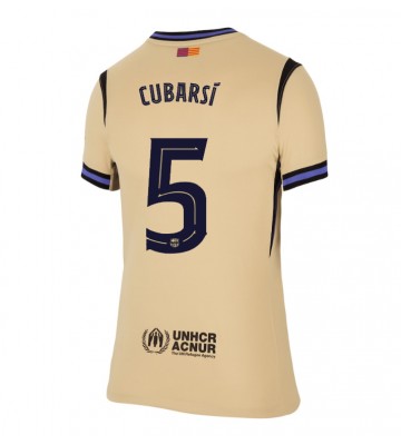 Lacne Ženy Futbalové dres Barcelona Pau Cubarsi #5 2025-26 Krátky Rukáv - Preč